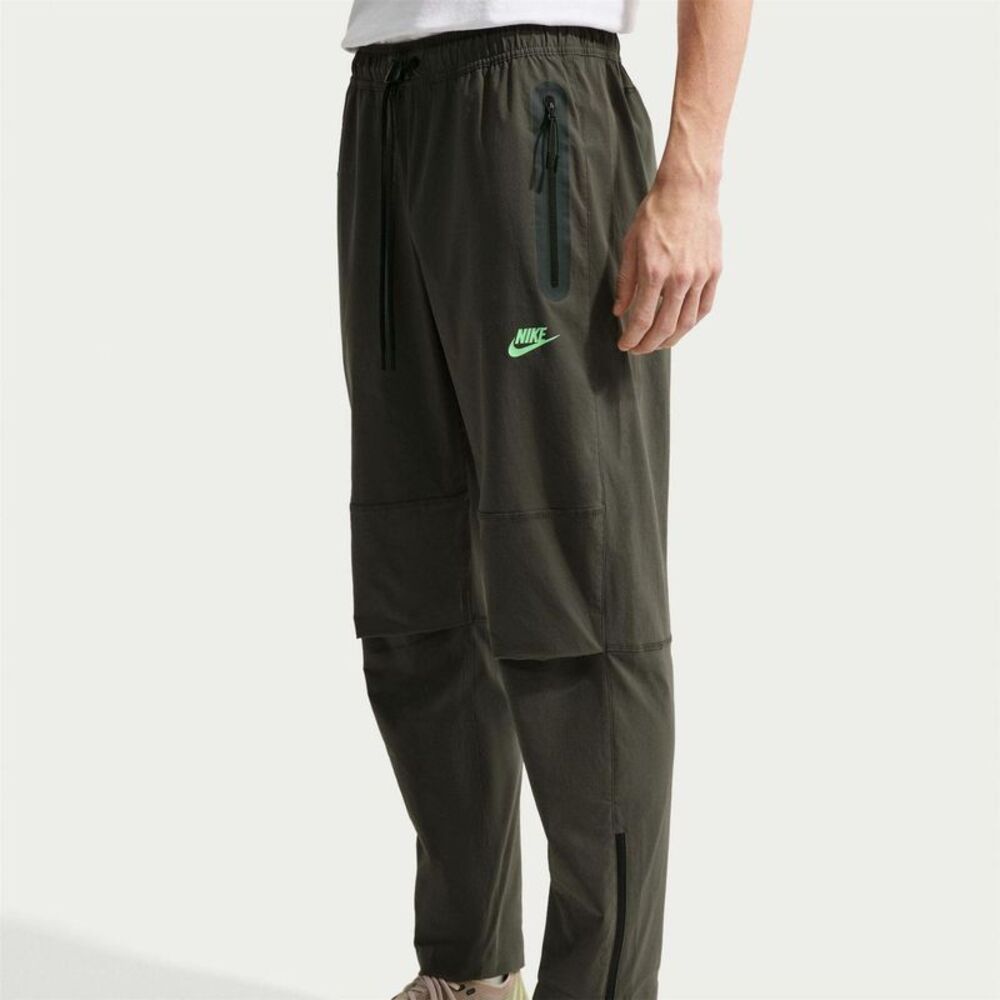 Nike Mens Tech Wide Leg Tracksuit Bottoms / Camo Green